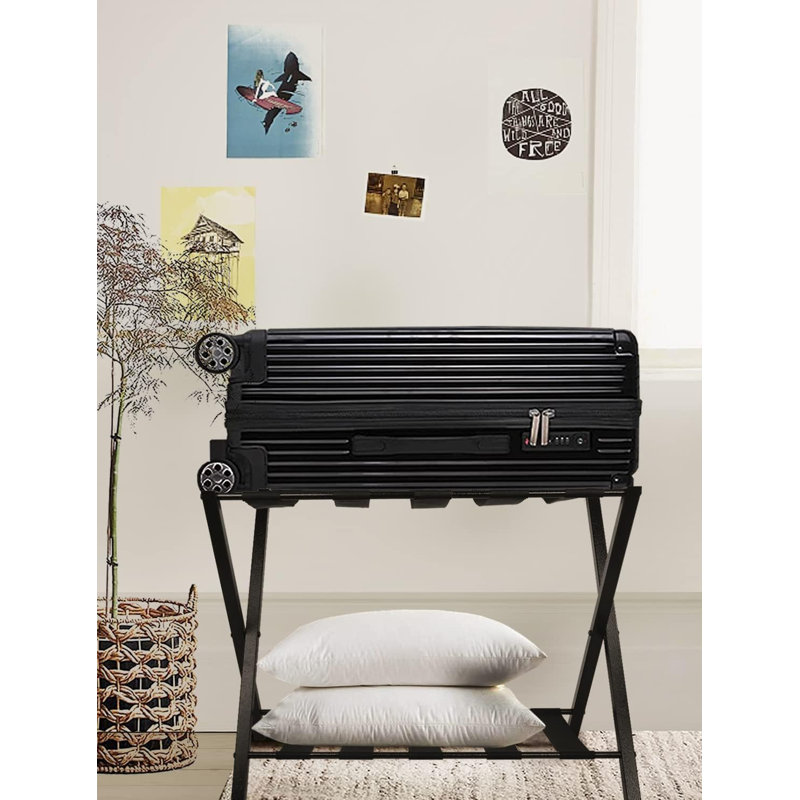 Porte-bagages pliant en métal - paquet de 2