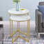 Ensemble de 2 petites tables de bout en marbre
