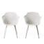 Chaise blanche en polypropylène blanc pour l'extérieur - structure stable et résistante aux intempéries avec motif à losanges