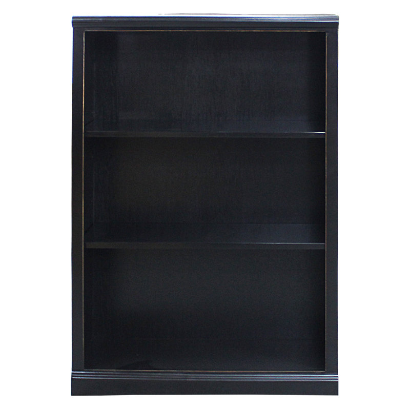 Bibliothèque standard en bois massif H 36 "x l 32" Sherita, Pierre grise, (2 tablettes) H 48 po x l 32 po x P 14,25 po