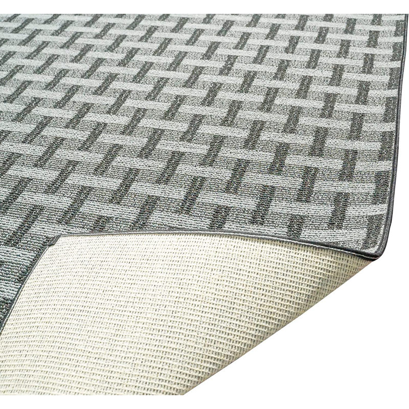 Ensemble de tapis intérieur / extérieur en polyester Akrivi, Demi-cercle 1 pi 6 po x 3 pi