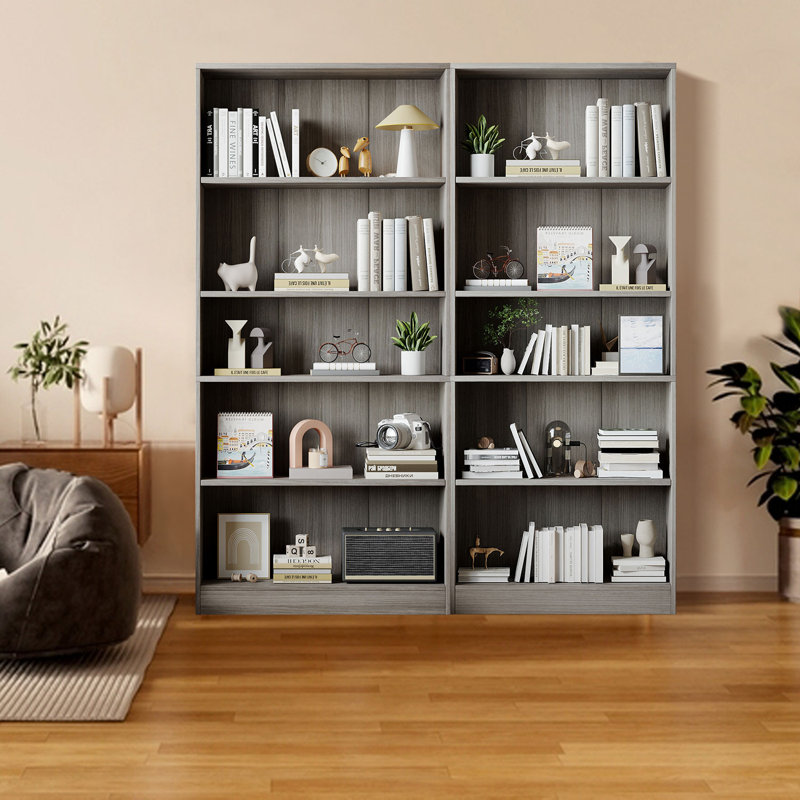 Bibliothèque standard Jalacia, (4 tablettes) H 55 po x l 24 po x P 9 po, Grand blanc