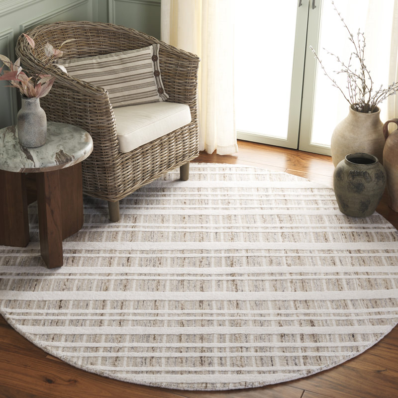 Armengol 651 Area Rug In Ivory / Taupe, Round 6'