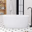 Baignoire de trempage autoportante en acrylique blanc brillant 55 po x 31 po