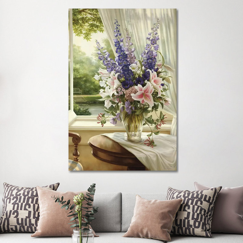 «Estate II» par Iorg Levashov - peinture sur toile tendue, H 60 po x l 40po x P 1,5 po