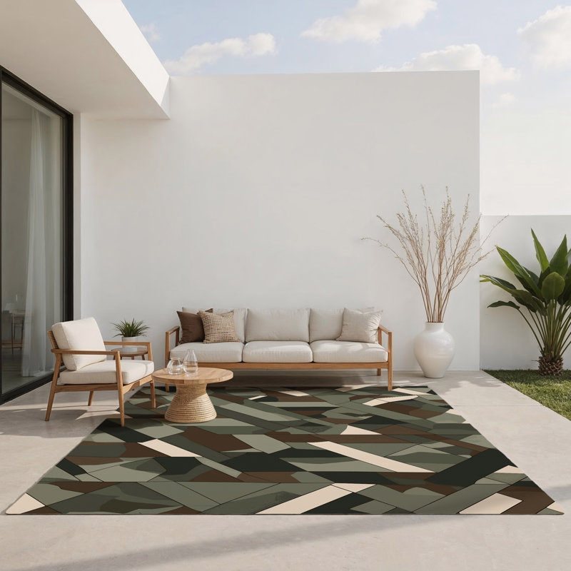 Tapis intérieur et extérieur Terrain Blend, Rectangulaire 8 pi x 10 pi