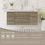 Meuble-lavabo mural simple 48 po avec plateau en résine intégré, 2 armoires, 2 tiroirs à fermeture en douceur et assemblage complet-88594117-100845385