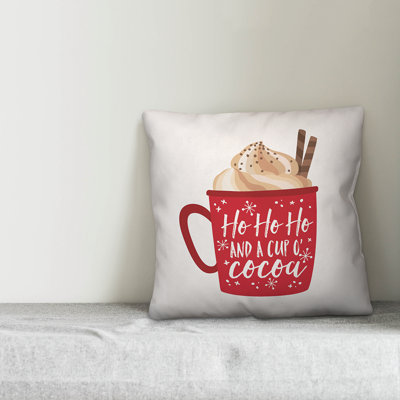  Coussin décoratif Ho Ho Ho and a Cup of Cocoa