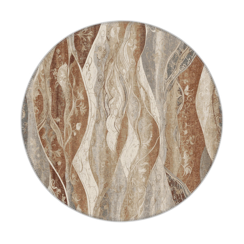 Velvet Layers Indoor And Outdoor Area Rug, Round 5'