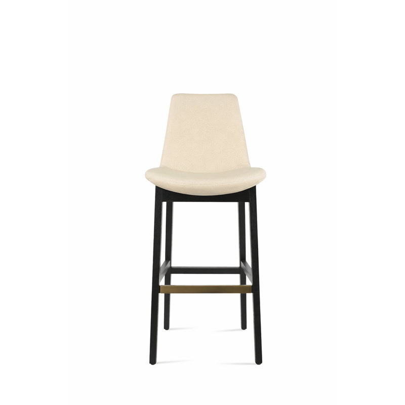 Eiffel Wood Stool, Cream/PPM, Counter Stool  (24” Seat Height)