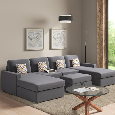 Upholstered U-Shaped Sectional