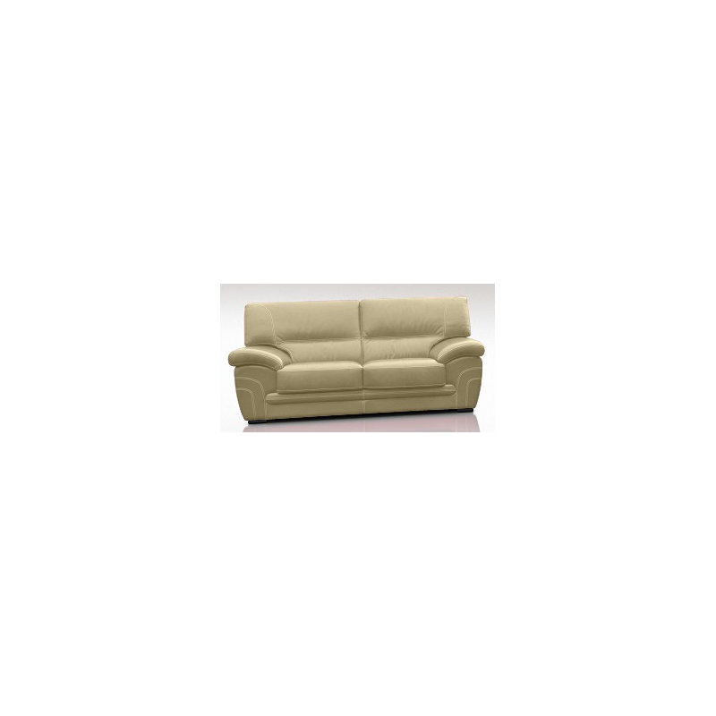 Tipton Faux Leather Sofa, Beige