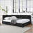 Comfortable Upholstered Sofa Bed Frame with Stylish Backrest and Armrests for Versatile Use-1964944382