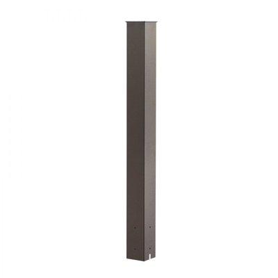 Mailbox Post, 43 x 4 x 4 Inches, Steel In-Ground Mounting Mail Box Stand with Powder Coating Surface, Heavy Duty Metal Post Sleeve Kit for Outside Curbside Residential Use, Easy Install, Bronze