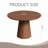 43" Wooden Circular Dining Table-1977861076