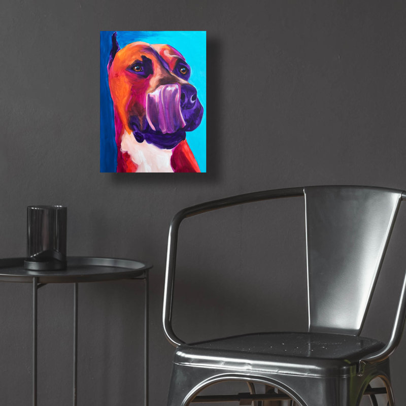 «Pit Bull - Tasty» par Dawg Painter, H 16 po x l 12 po x P 0,13 po