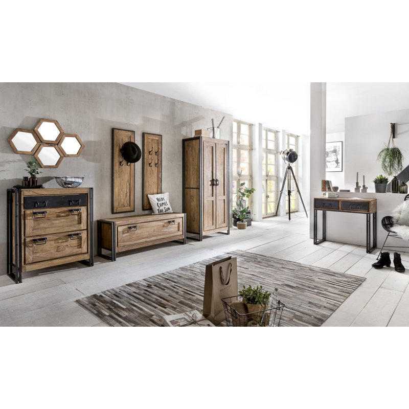 Lehoux 2 Door Metal Wardrobe