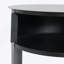 Indoor 3-Tier Round Metal Side Table With Sliding Cabinet, Matte Black | Gift Idea-1482534958