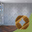 Grands panneaux muraux décoratifs en acrylique Gresham, grand, l 23 3/8 po x H 23 3/8 po x T 1/8 po, miroir doré-1002311992-1002311993