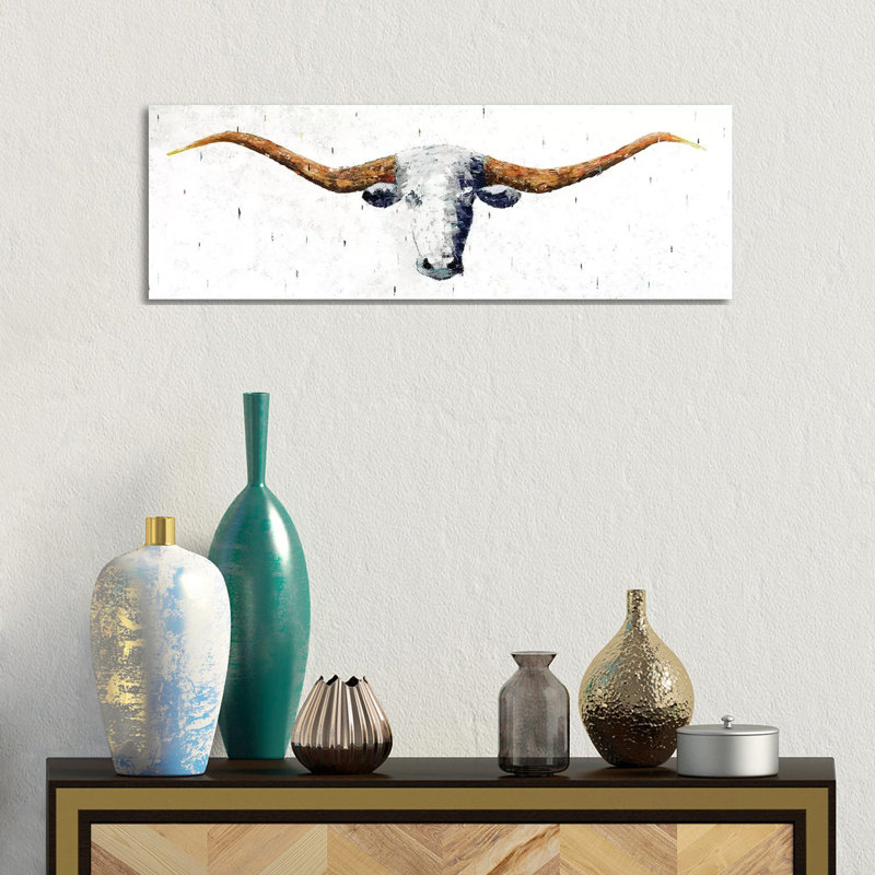 Giclée sur toile tendue Longhorn, H 12 po x l 36 po