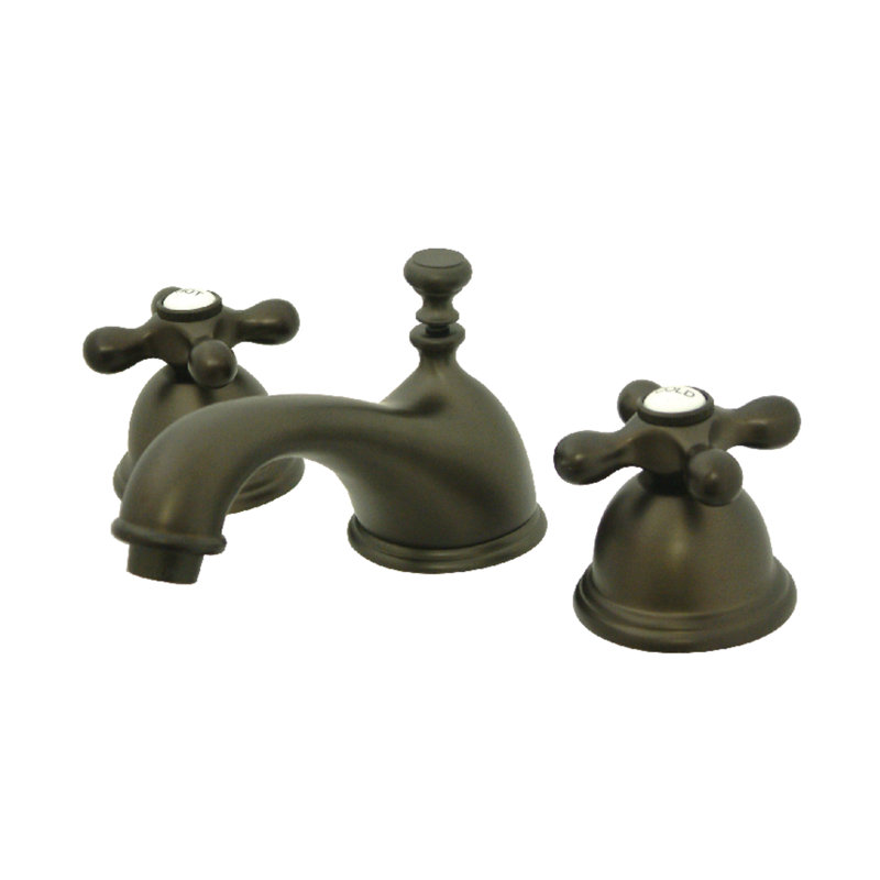 Widespread Bathroom Faucet with Drain Assembly, Oil Rubbed Bronze