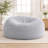 71" Giant Foam Bean Bag Chair, Oversized Round Chaise Lounge with Side Pocket for Kids, Teens, Adults, Gray-608931324