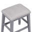 Ensemble de table de salle à manger Trexm 4 pièces avec 3 tabourets rembourrés et table multifonctionnelle avec 3 tiroirs, gris