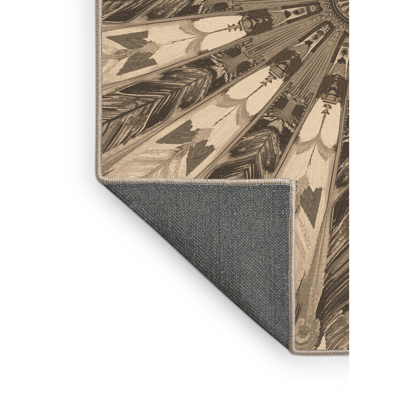 Tapis doux et moelleux à motif de plumes de Dunton, 5 x 8