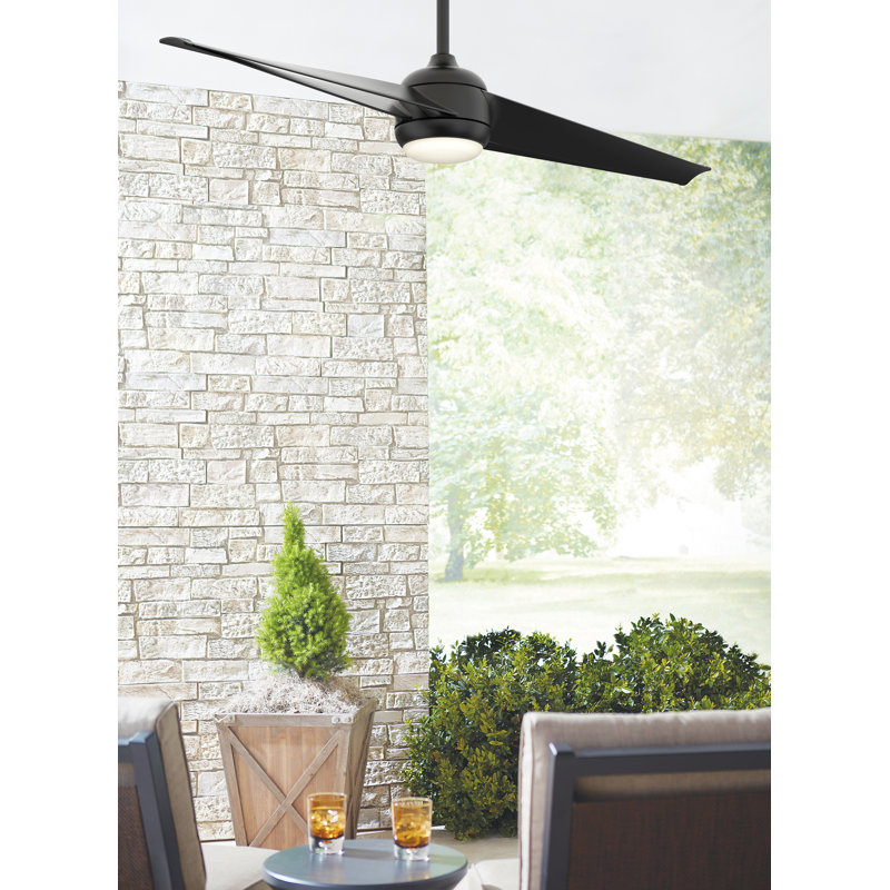 Annasophia 60'' Ceiling Fan with LED Lights, Black