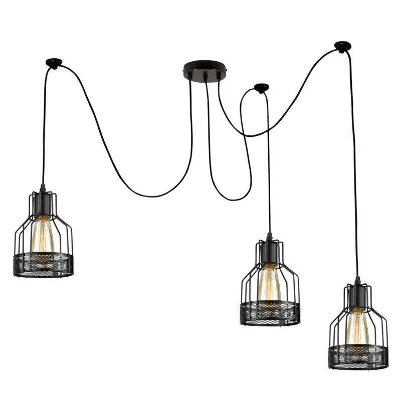 Desmonde 3 - Light Black Cluster Pendant