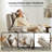 Zero zero clearence recliner  Power Recliner With Dual Motor Adjustable Headrest, Scratch-Resistant Faux Leather, USB Charging, Beige-1706892096