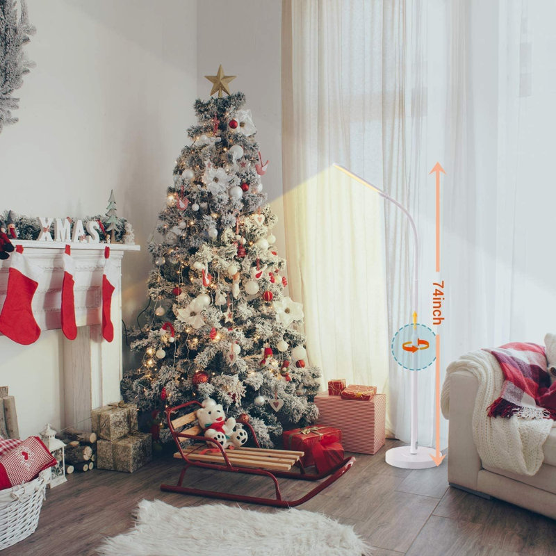 Modern LED Floor Lamp With Adjustable Height, Stepless Brightness, And 4 Color Temperatures For Living Room, Bedroom, And Office