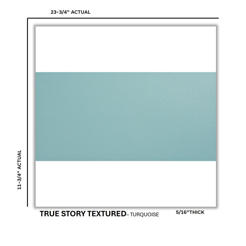 True Story Textured 12'' W x 24'' L Porcelain Throughbody Singular Tile, Turquoise