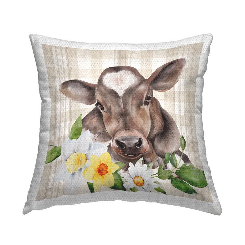 Coussin d'extérieur imprimé Tartan