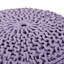 Pouf rond en coton Bordeaux, lavande