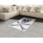 Tapis décoratif gris à haute densité en fibres longues-42031356
