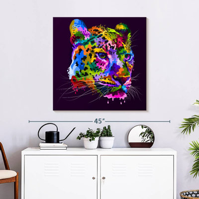 Visage de guépard coloré Crowle