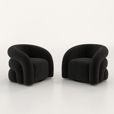 Briggette Upholstered Swivel Barrel Chair