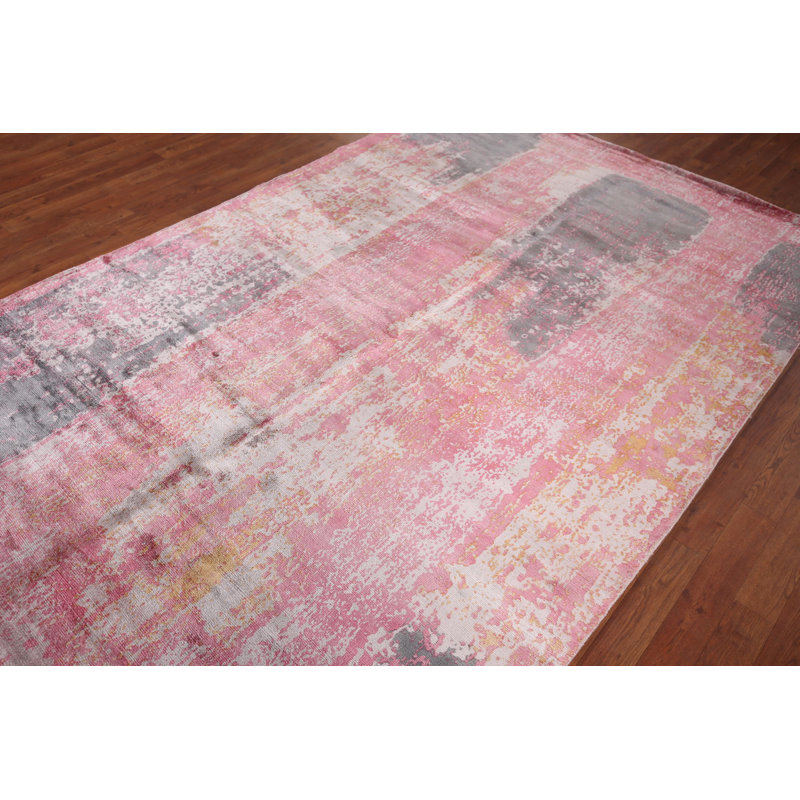 Tapis contemporain contemporain abstrait 6 x 9