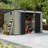 6X8ft Outdoor Resin Storage Shed With Transparent Windows & Louvered Vents, Plastic Tool Shed With Double Lockable Doors & Sloping Roof, Outside Garden Shed For Backyard, Patio, Lawn, Gray-127339993