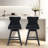 Swivel Upholstered Counter Stool(Set Of 2)-1798327263