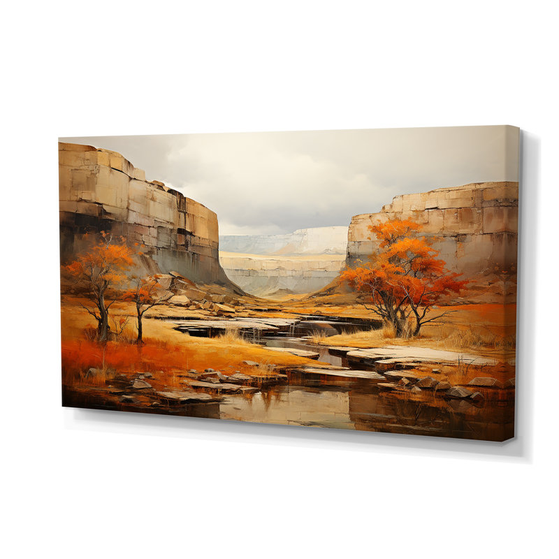 «Bold Landscape Canyon Desert IV - Canyon», art mural encadré