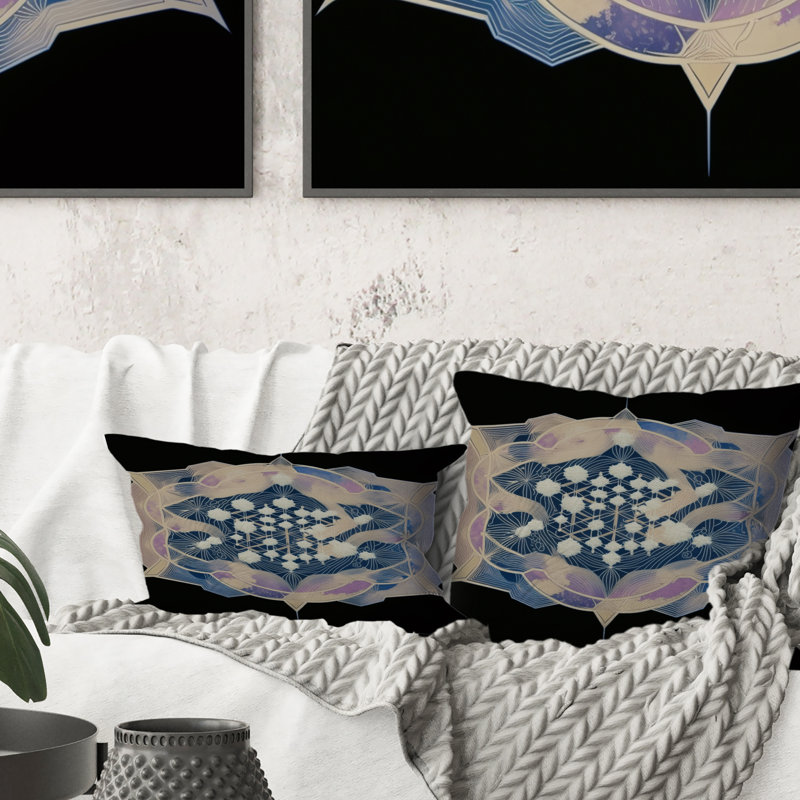 Coussin décoratif à motif géométrique abstrait II