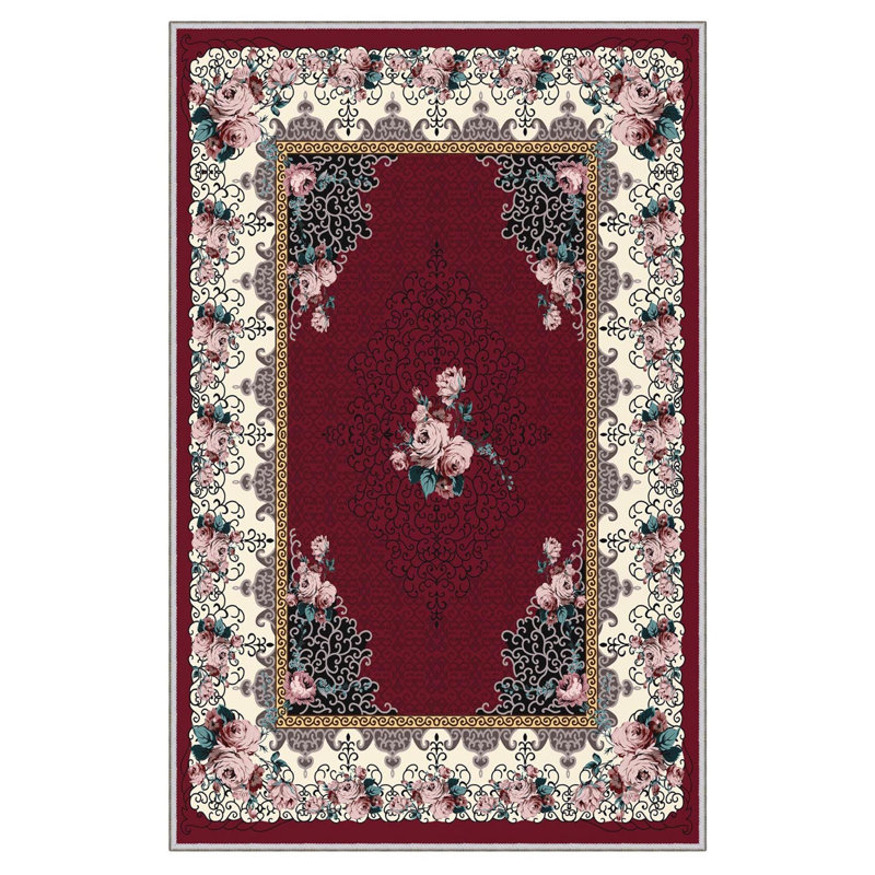 Premium Woven Area Rug, 5.9 x 9.2 Feet | 100% Polyester, 650 g/m² | Antibacterial, Non-Slip PVC Dot Underside, 0.3 in Pile Height | Machine Washable, 3D Digital Printing | Perfect for Living Room & Bedroom Decor