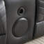 Causeuse inclinable électrique en similicuir 2 places avec console centrale Black Wave