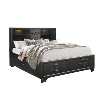Lit de rangement double gris civique