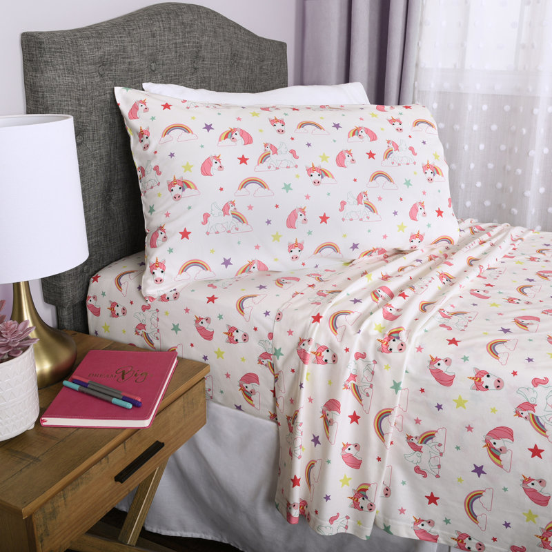 Ensemble de draps en microfibre Unicorn, Simple