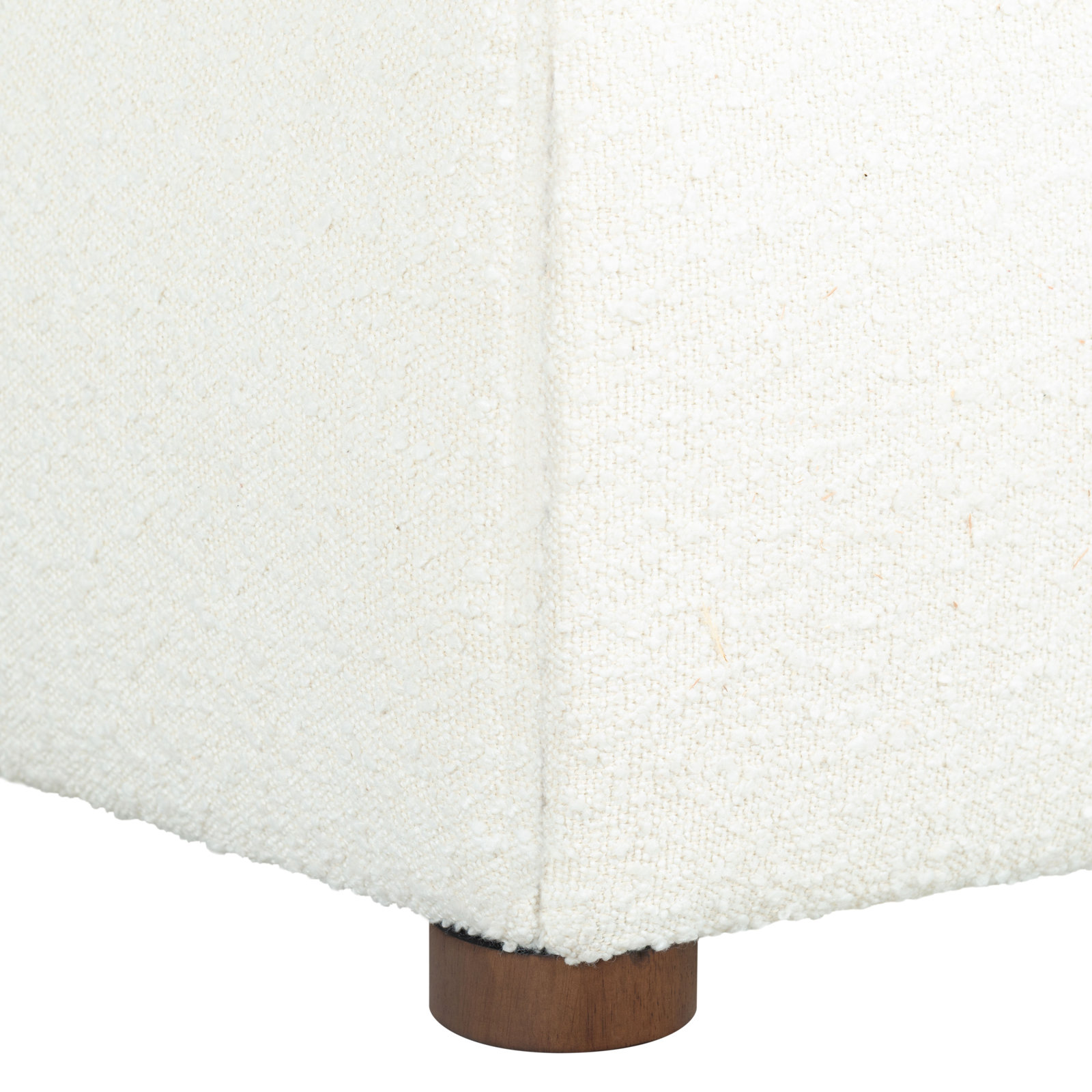 Callahan Upholstered Bed, Ivory Boucle, Full / Double