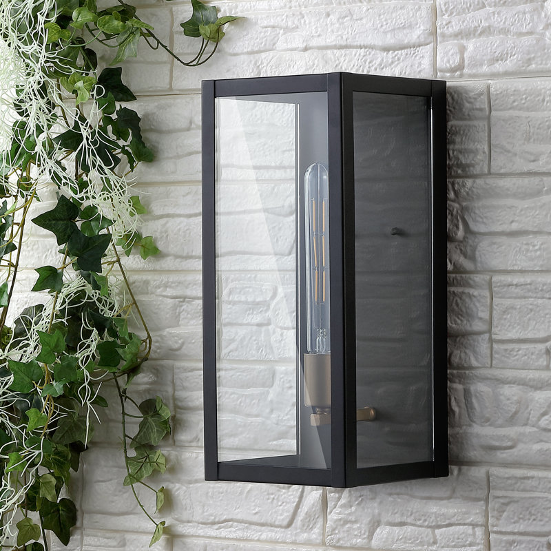 Applique murale d'extérieur câblée, H 16 po x l 7 po x P 7 po