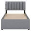 Lit plateforme tapissier simple avec lit gigogne Teddy-2078663968